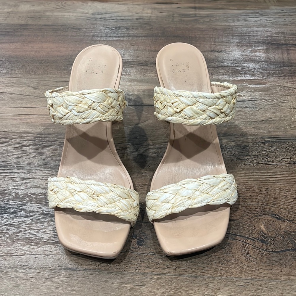 a new day Beige Braided Heels